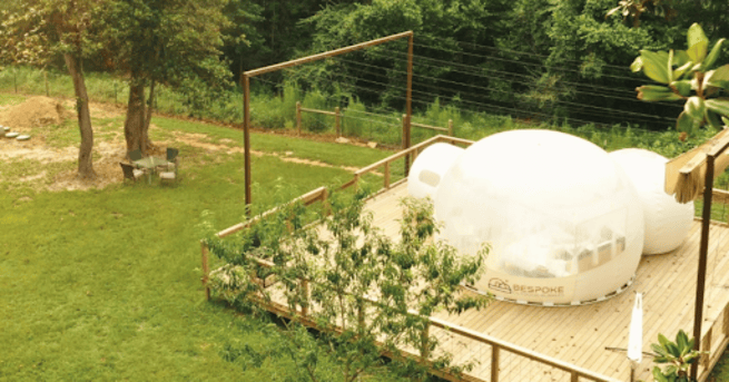 First time experience of sleeping in a bubble tent